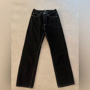 BDG black with white stitching cowboy jean